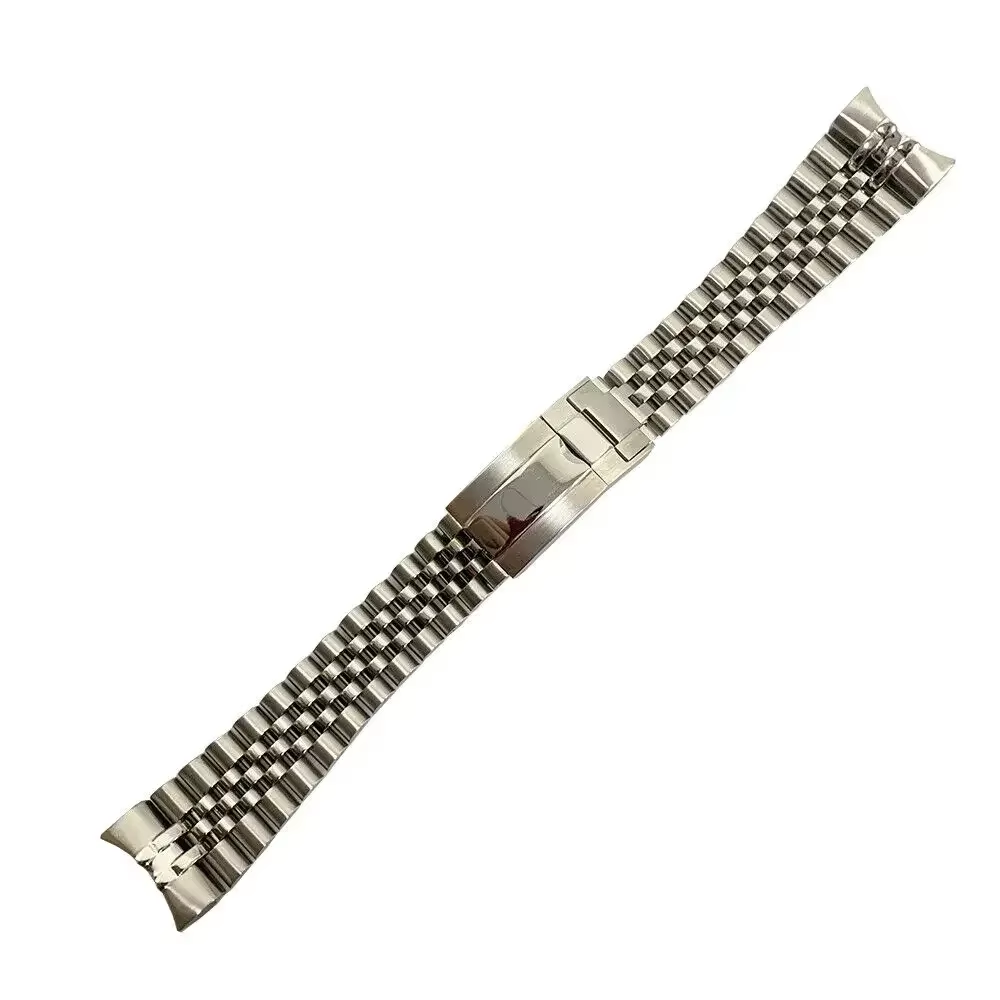 Rolamy 22mm 316L Steel Jubilee Watch Band for Seiko 5 SRPD53K1
